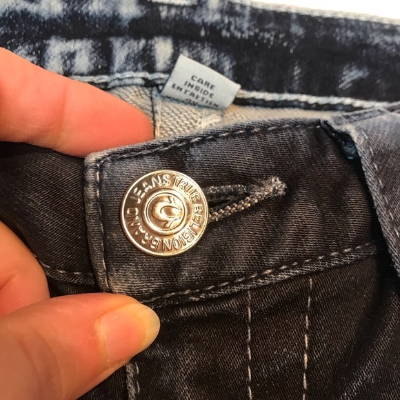 True Religion Women's Skinny Jeans Winter Haze Ombre Acid Wash Low Rise 27 - Picture 5 of 11